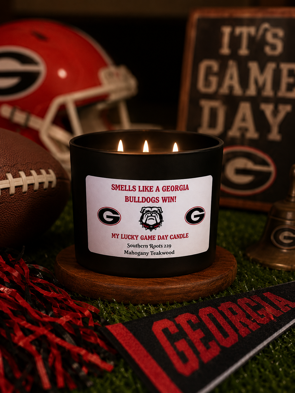 Georgia Bulldogs Lucky Game Day Candle